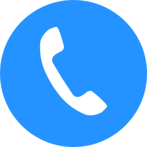 okrągła ikona telefonu kontaktowego z ciemnoniebieskim tłem